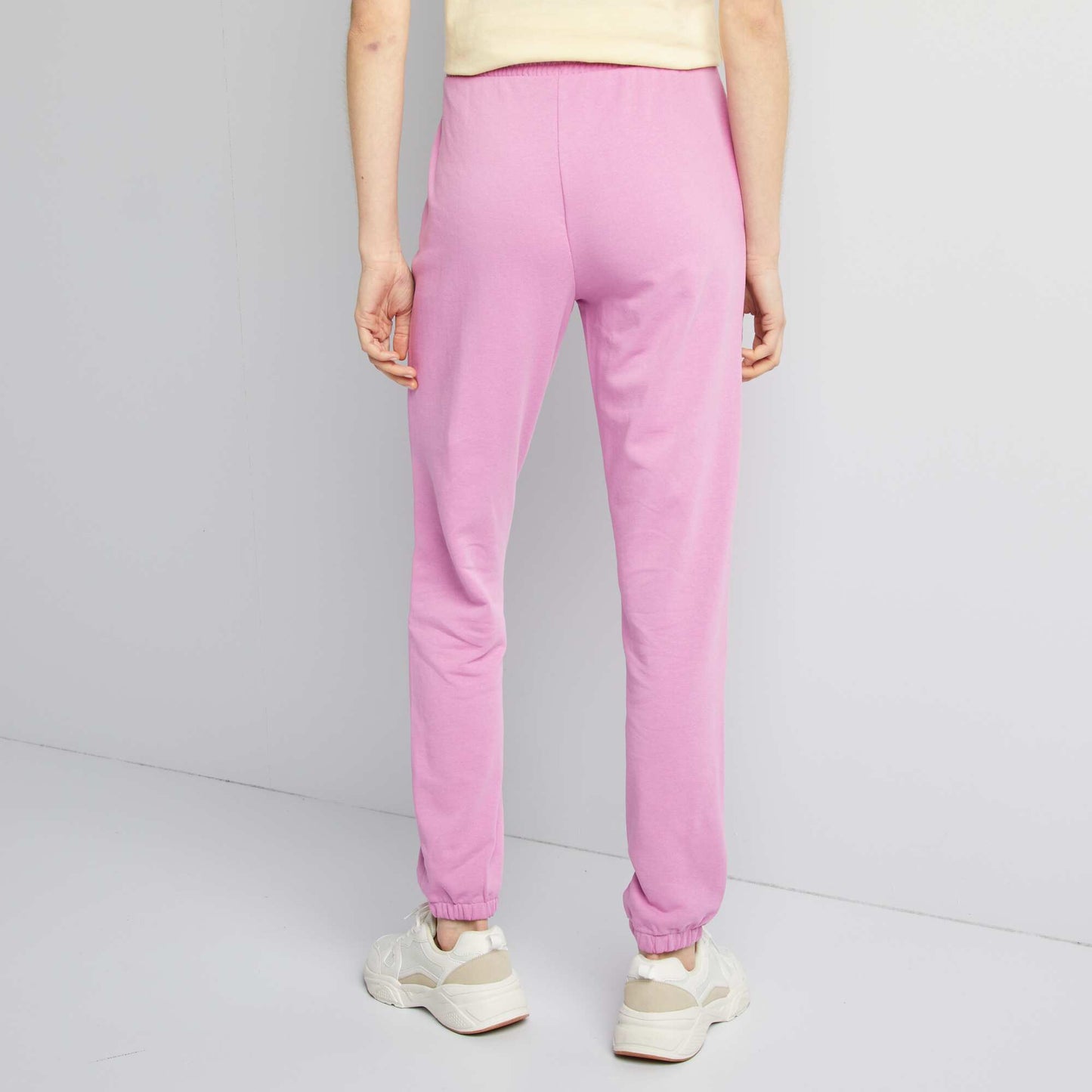 Pantalón de jogging liso fino ROSA