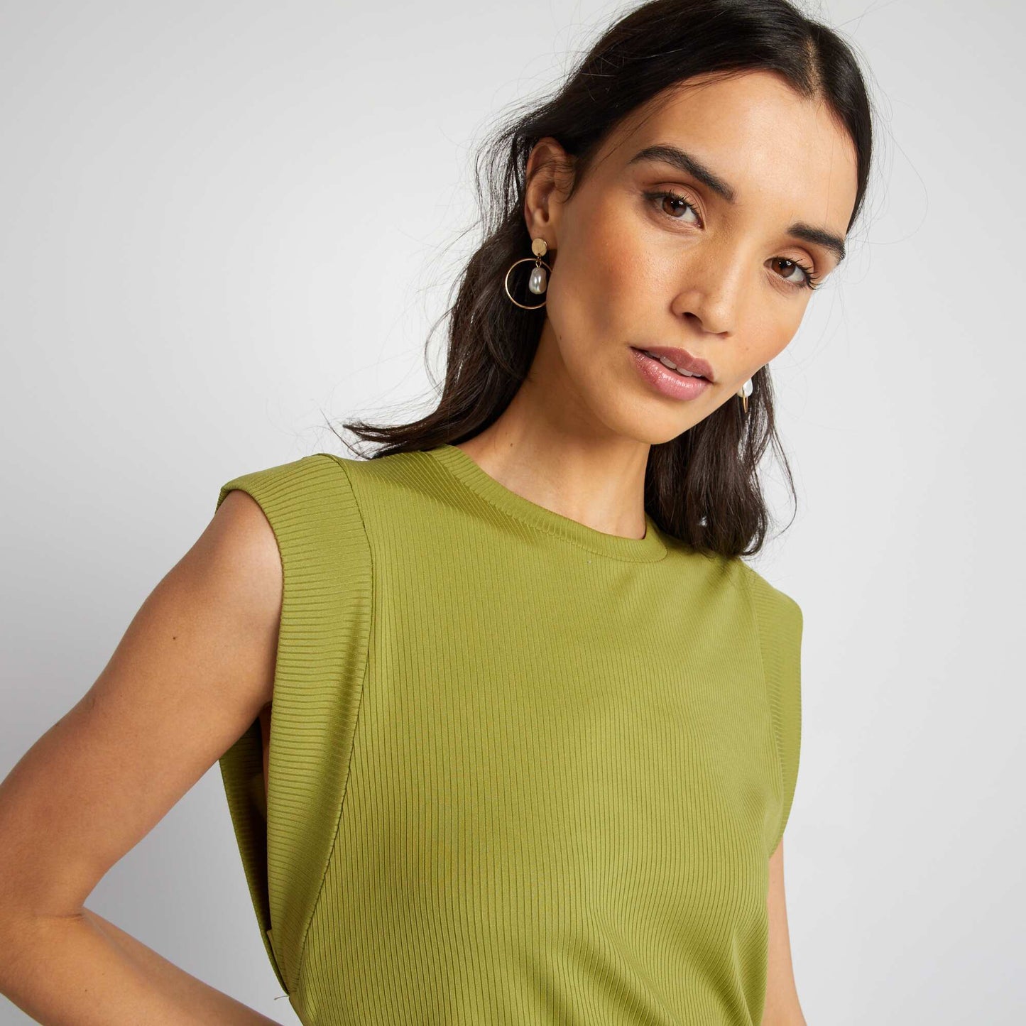 Vestido tipo camiseta midi VERDE