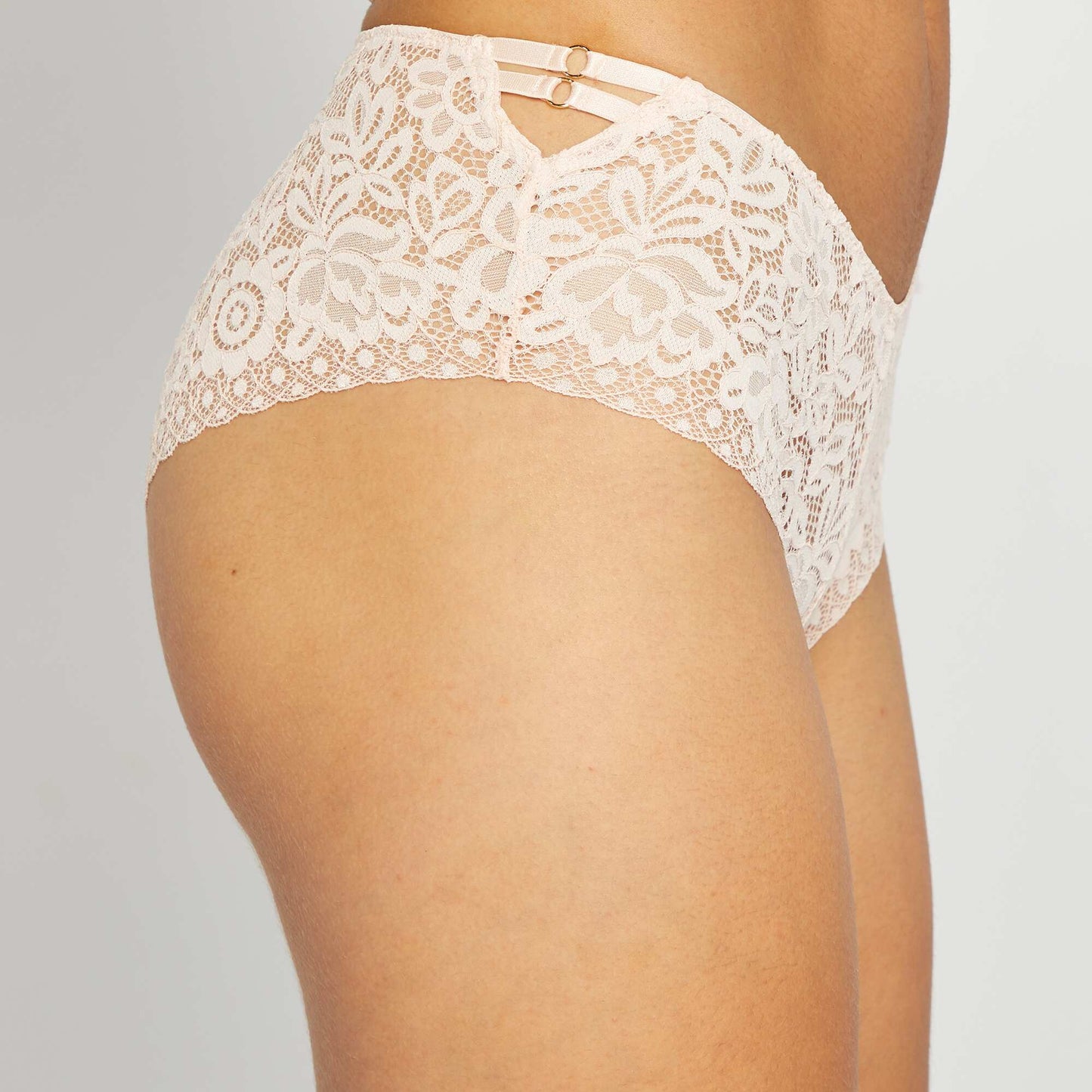 Culotte de encaje con transparencias ROSA