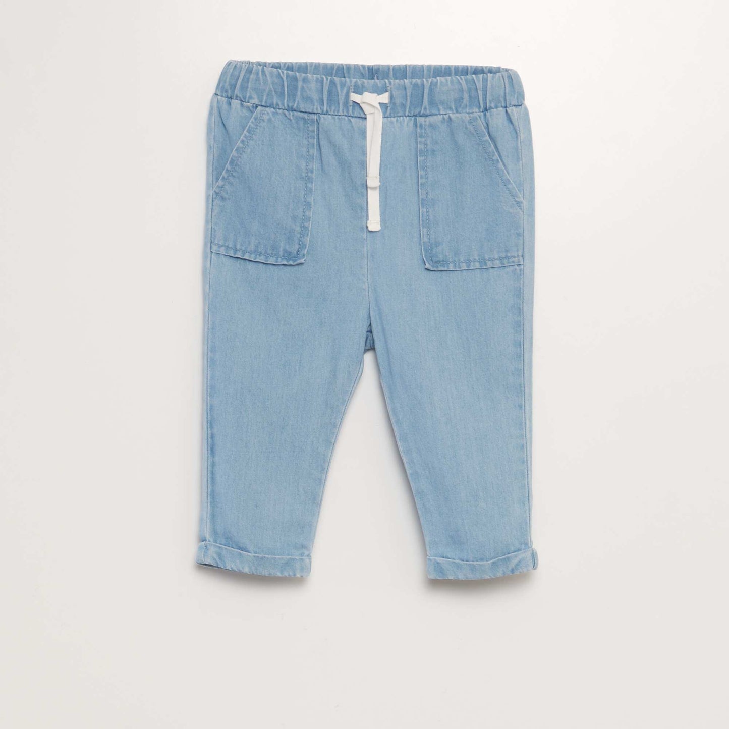 Pantalón jean tipo jogging AZUL