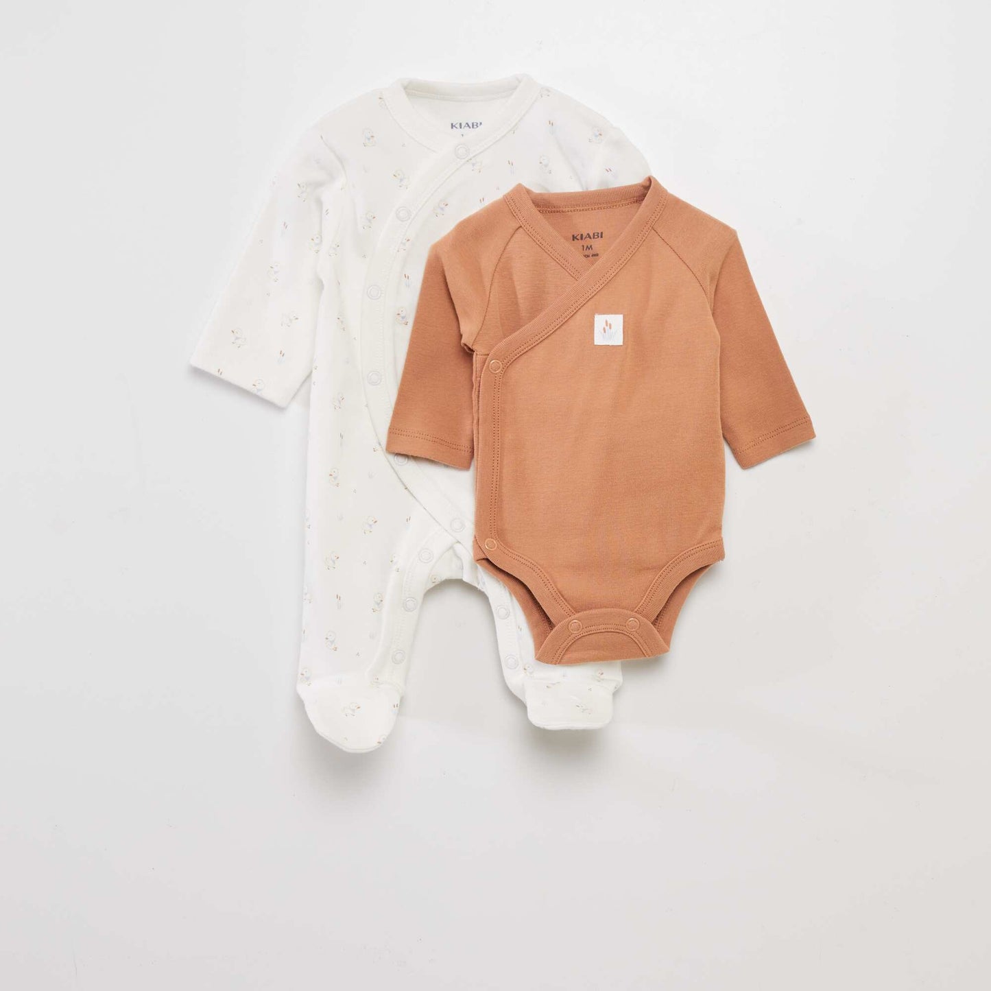 Conjunto de pelele + body - 2 piezas BLANCO