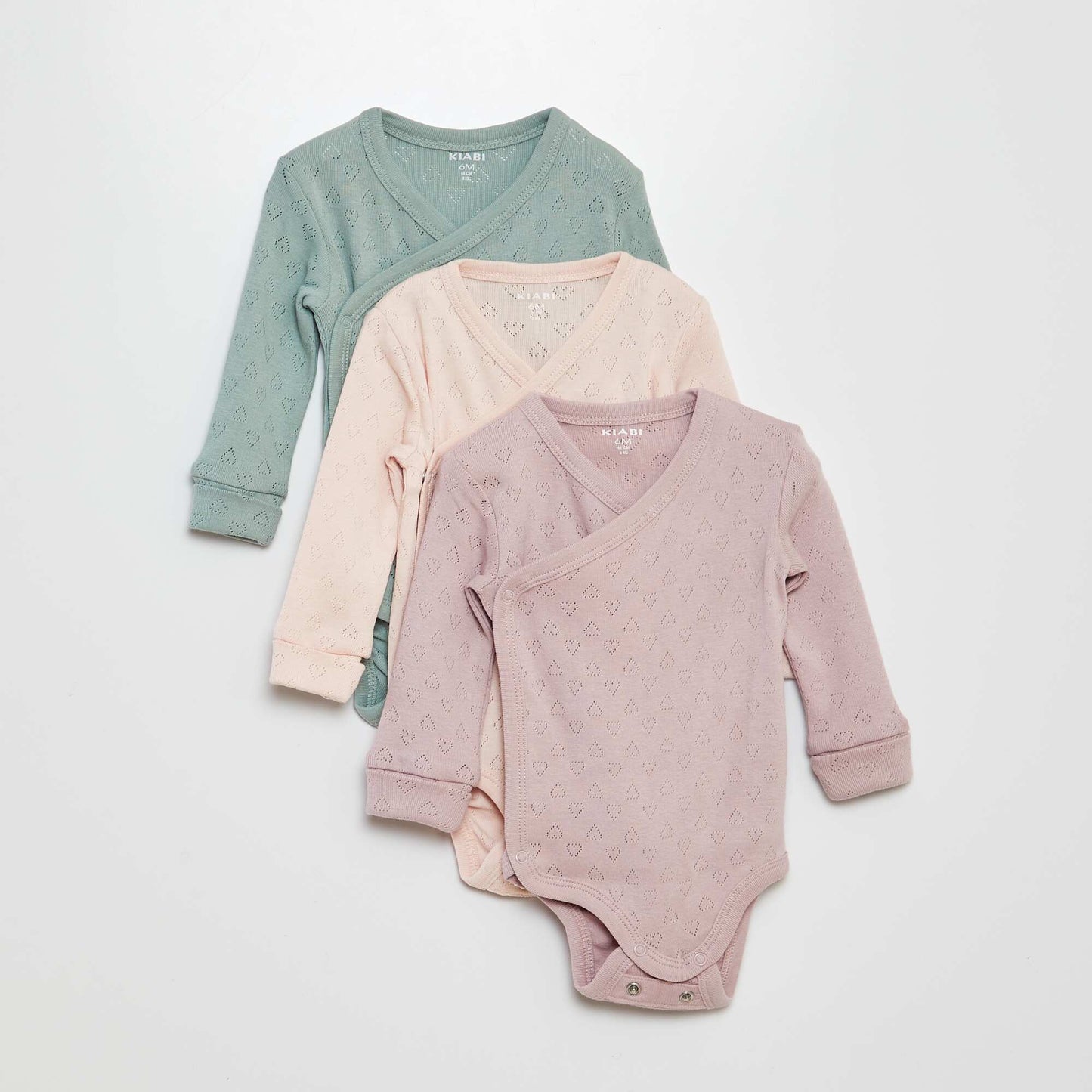 Pack de 3 bodies evolutivos ROSA