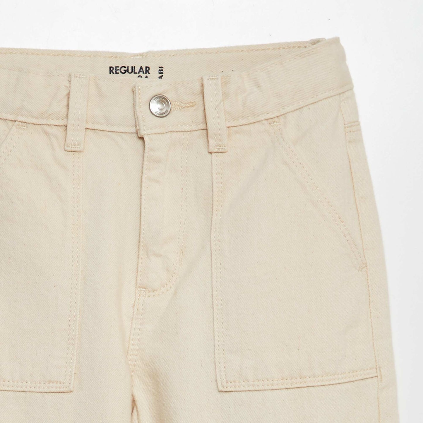Pantalón jean con múltiples bolsillos BLANCO