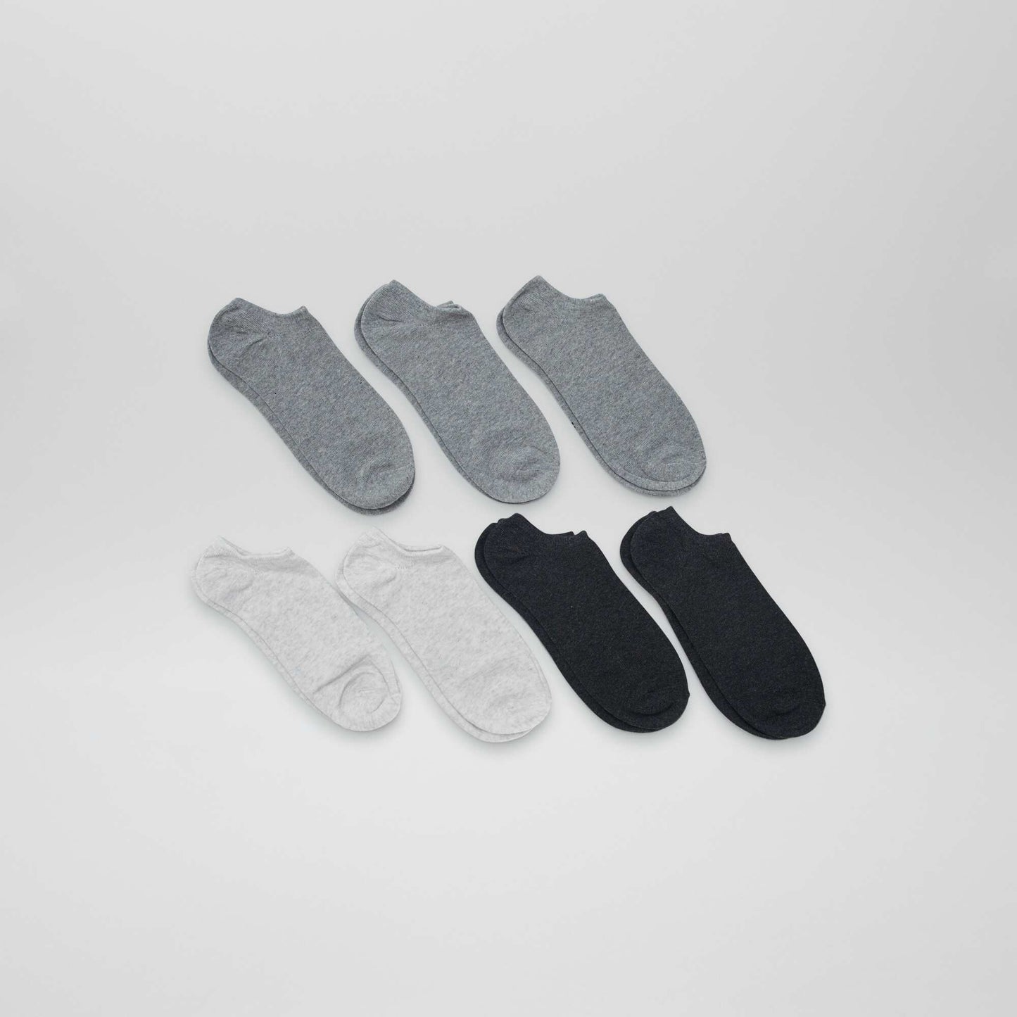 Pack de 4 pares de medias invisibles gris
