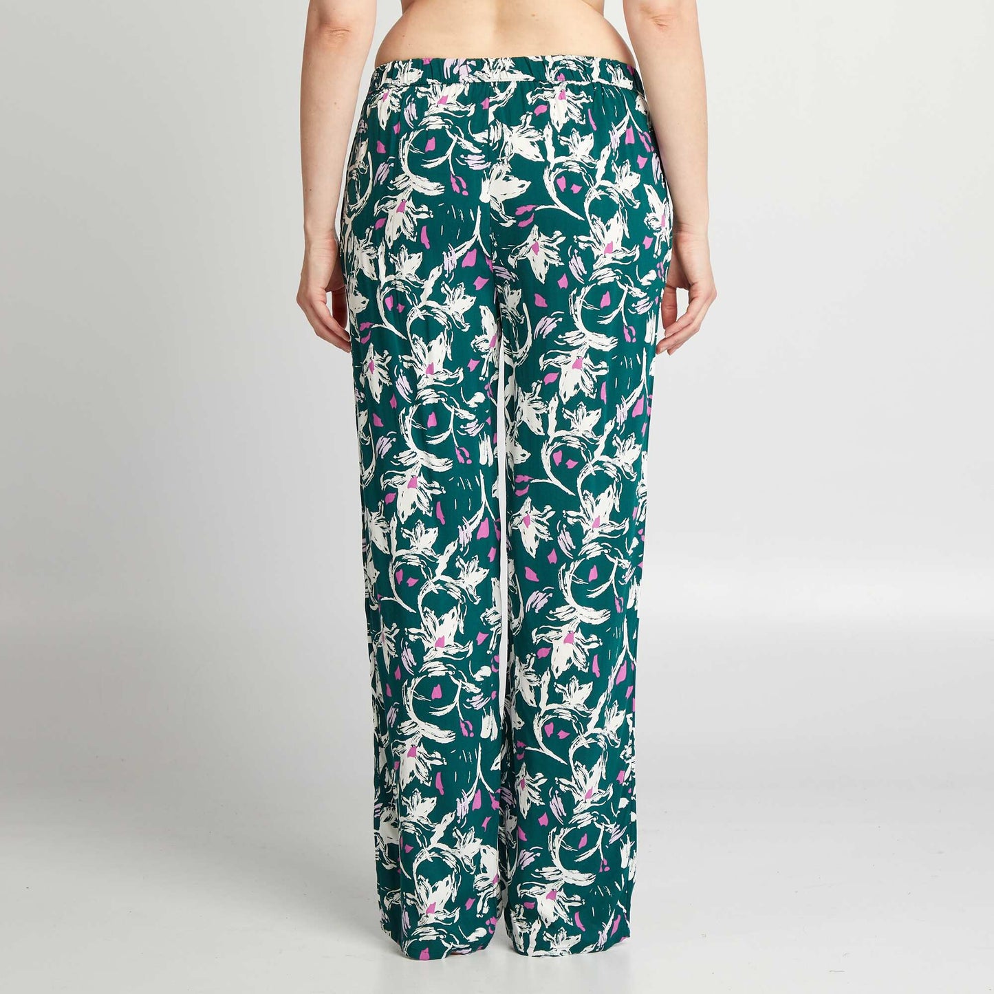 Pantalón de pijama ancho estampado VERDE