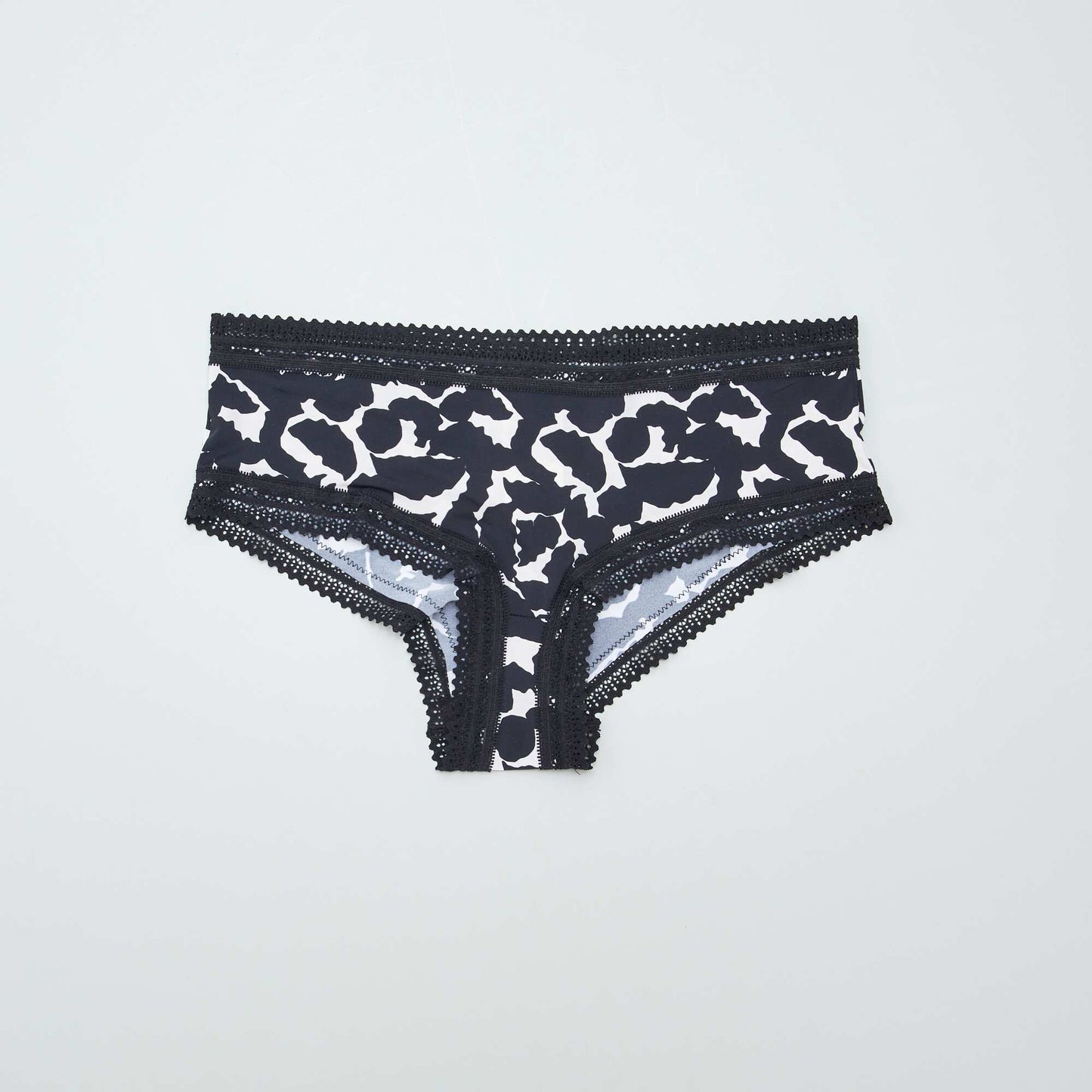 Pack de 3 culottes de microfibra estampada NEGRO