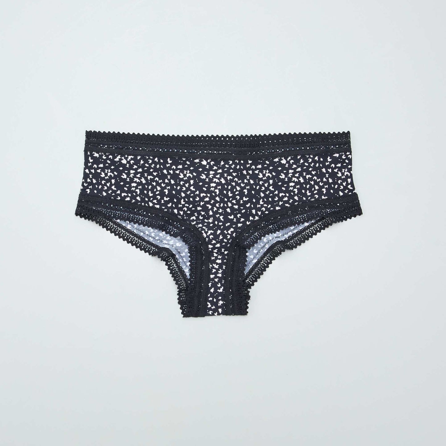 Pack de 3 culottes de microfibra estampada NEGRO