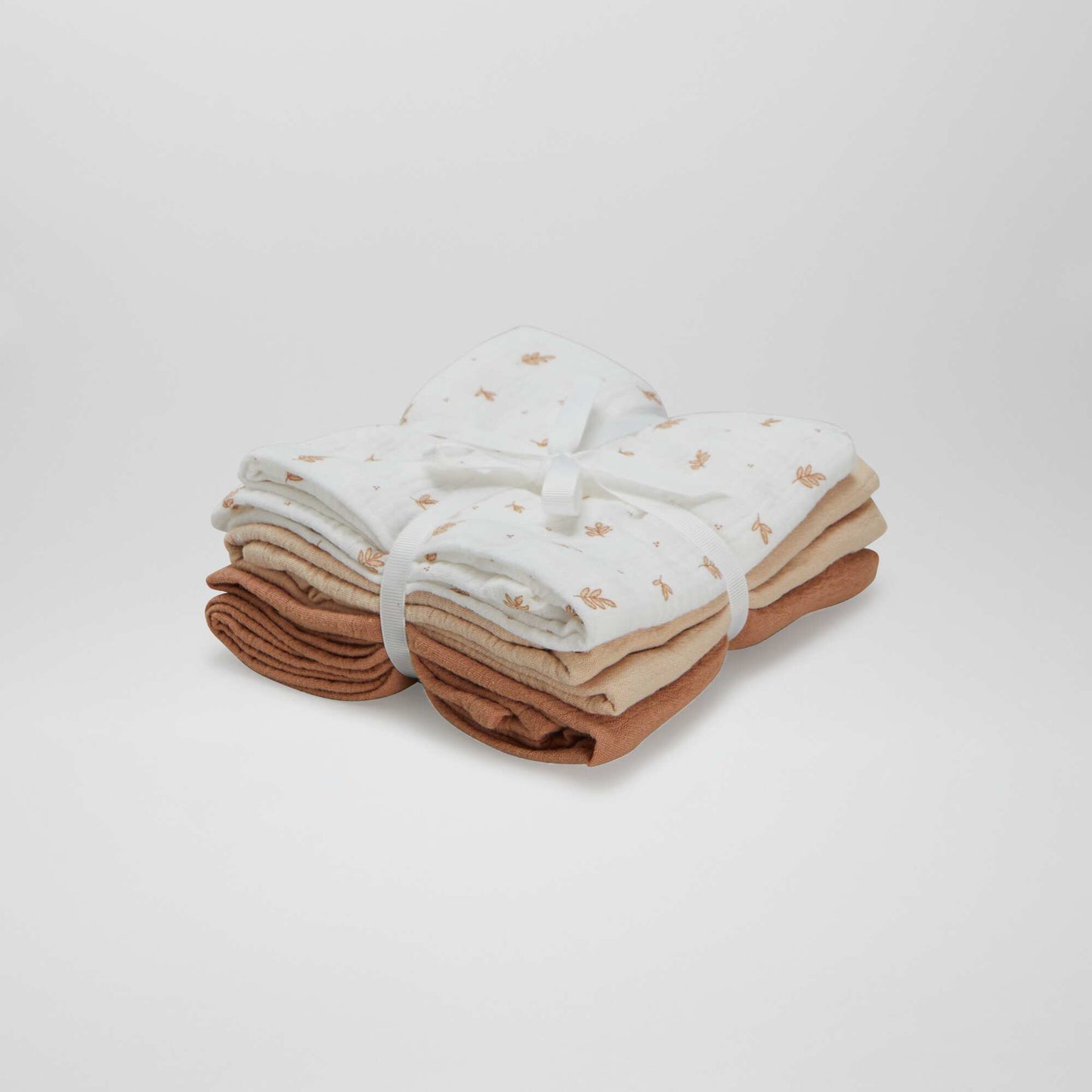 Pack de 3 muselinas de algodón BLANCO