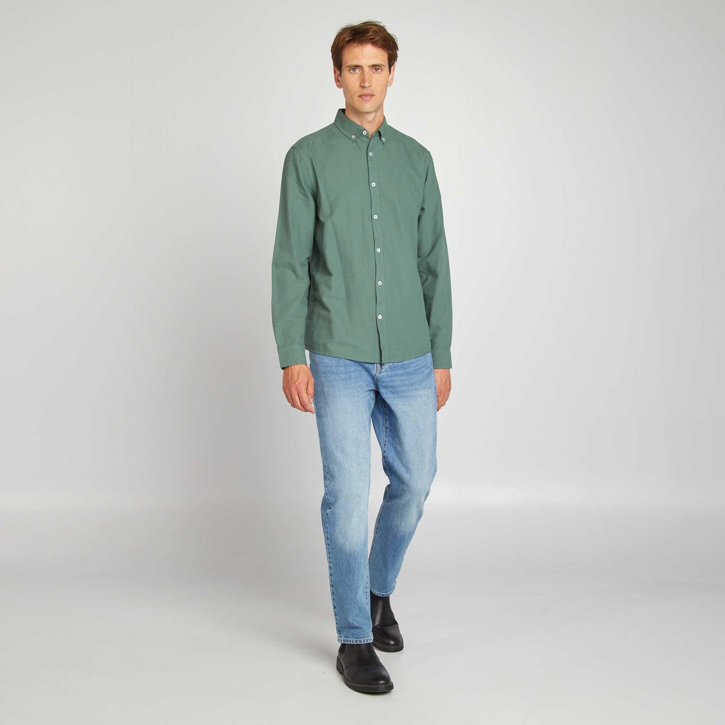 Camisa oxford regular fit VERDE