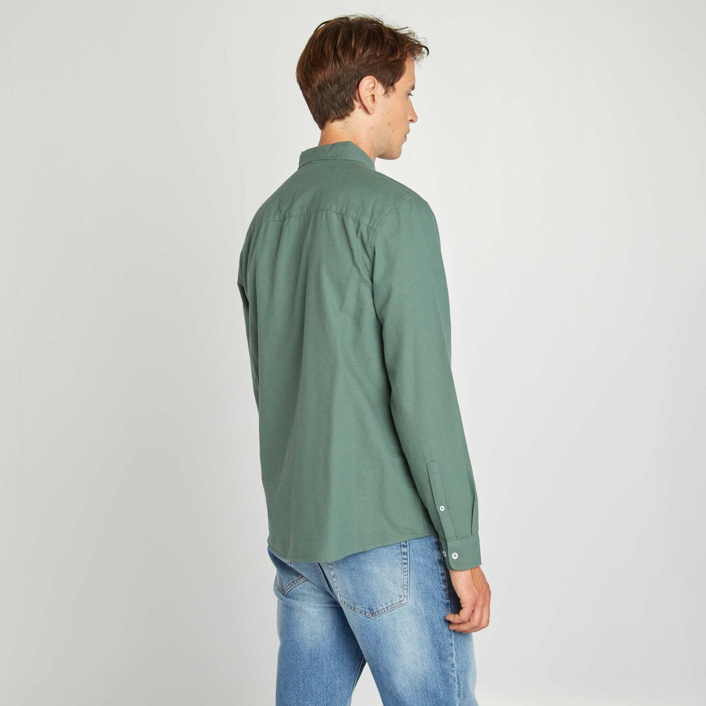 Camisa oxford regular fit VERDE