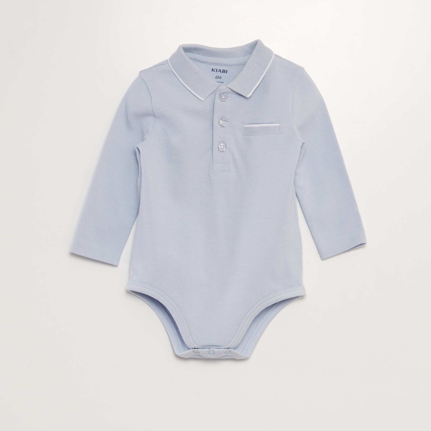 Body tipo remera de manga larga AZUL