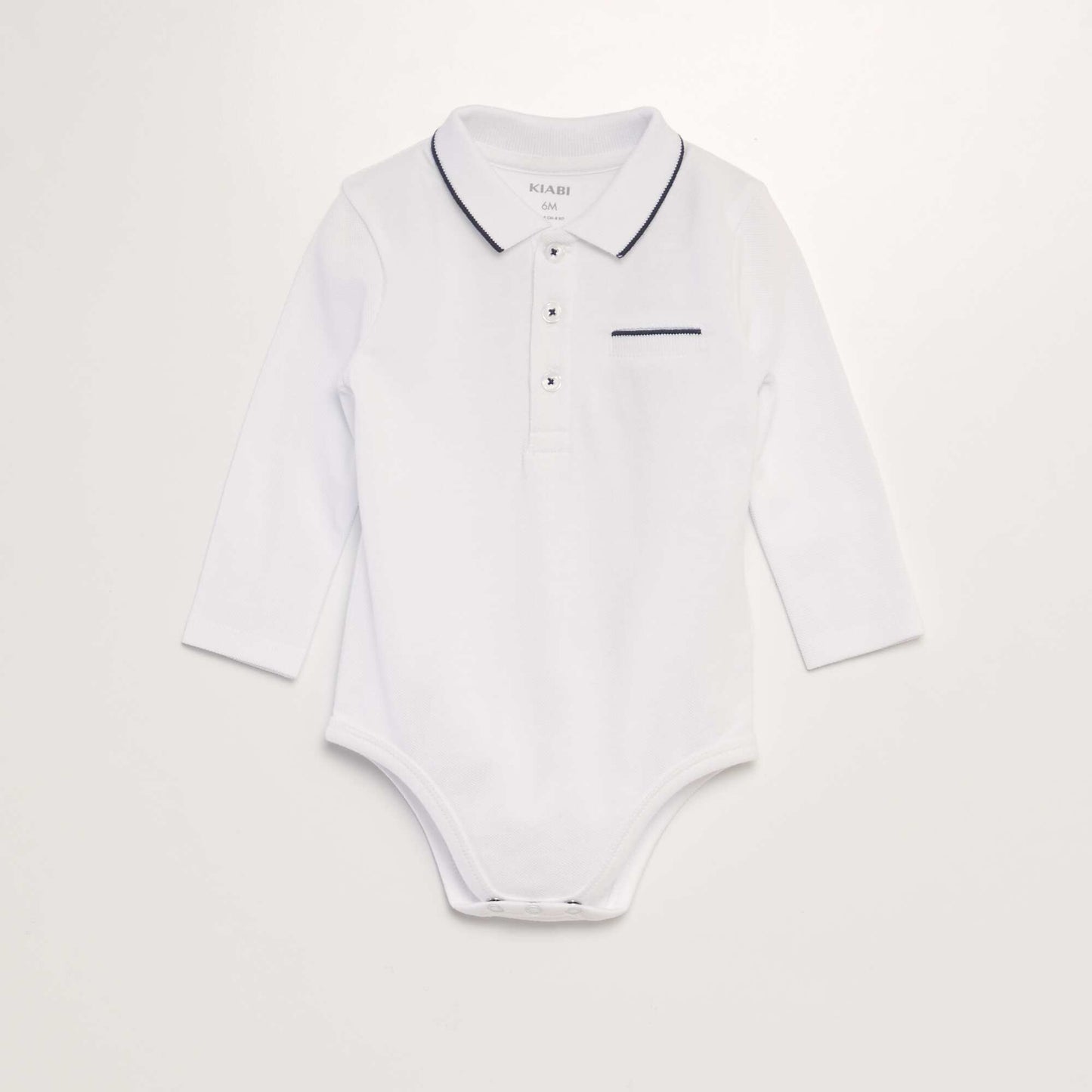 Body tipo remera de manga larga BLANCO