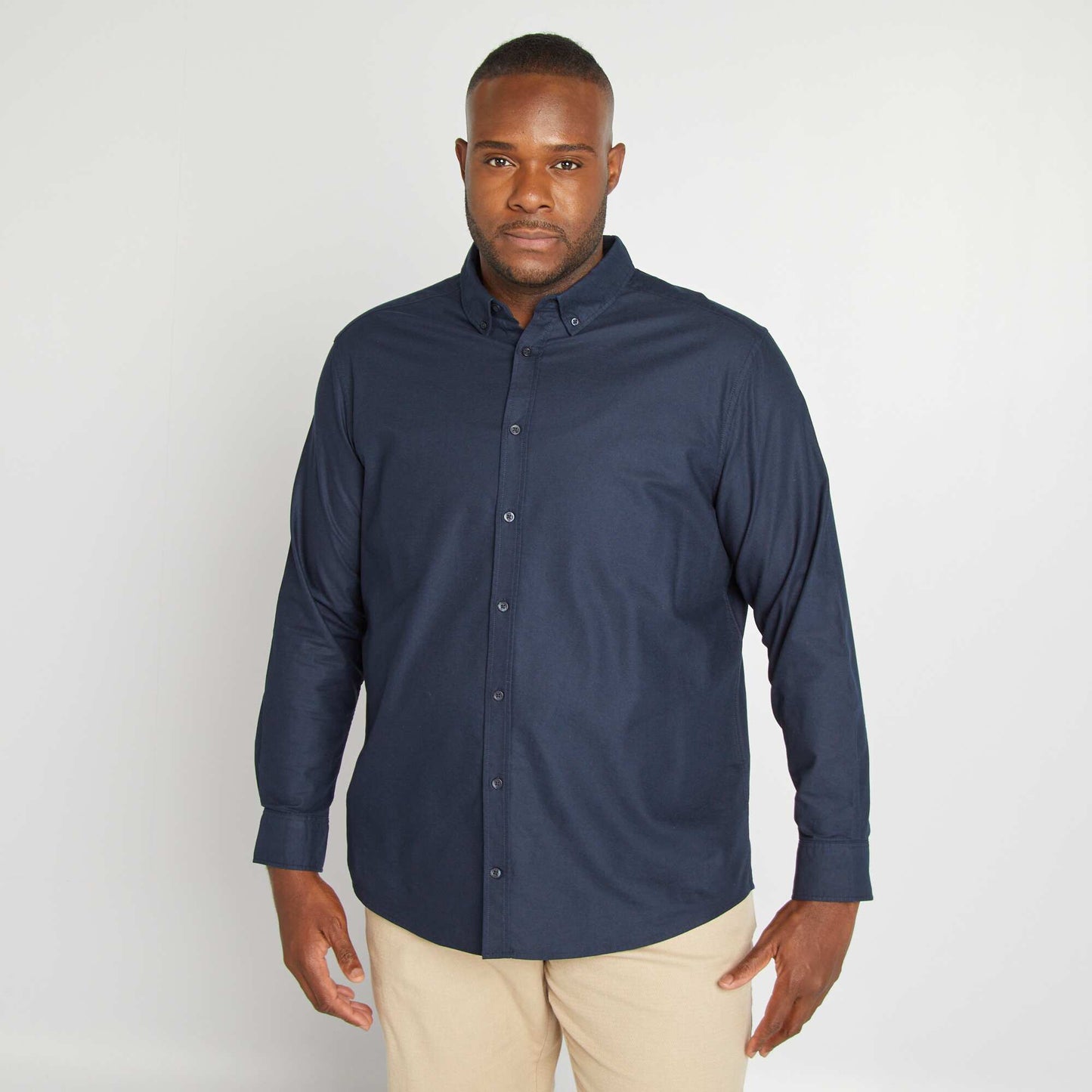 Camisa de algodón oxford AZUL
