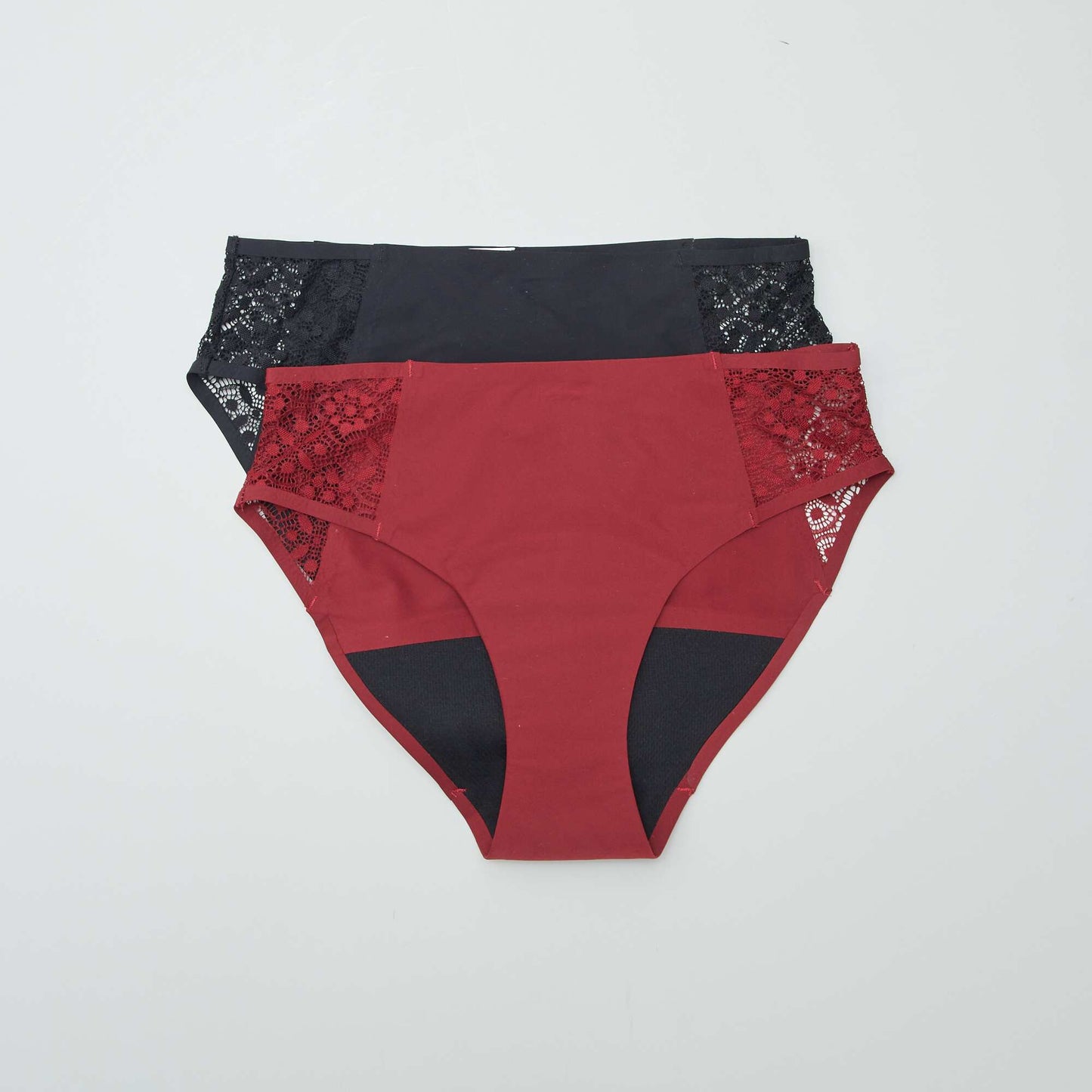 Pack de 2 braguitas menstruales flujo ligero ROJO