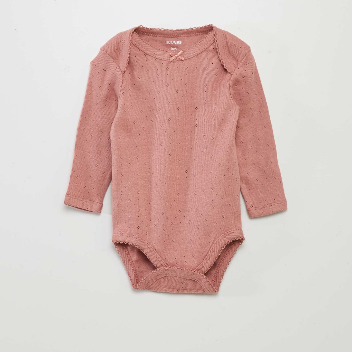 Body de manga larga con cuello americano - Pack de 3 ROSA