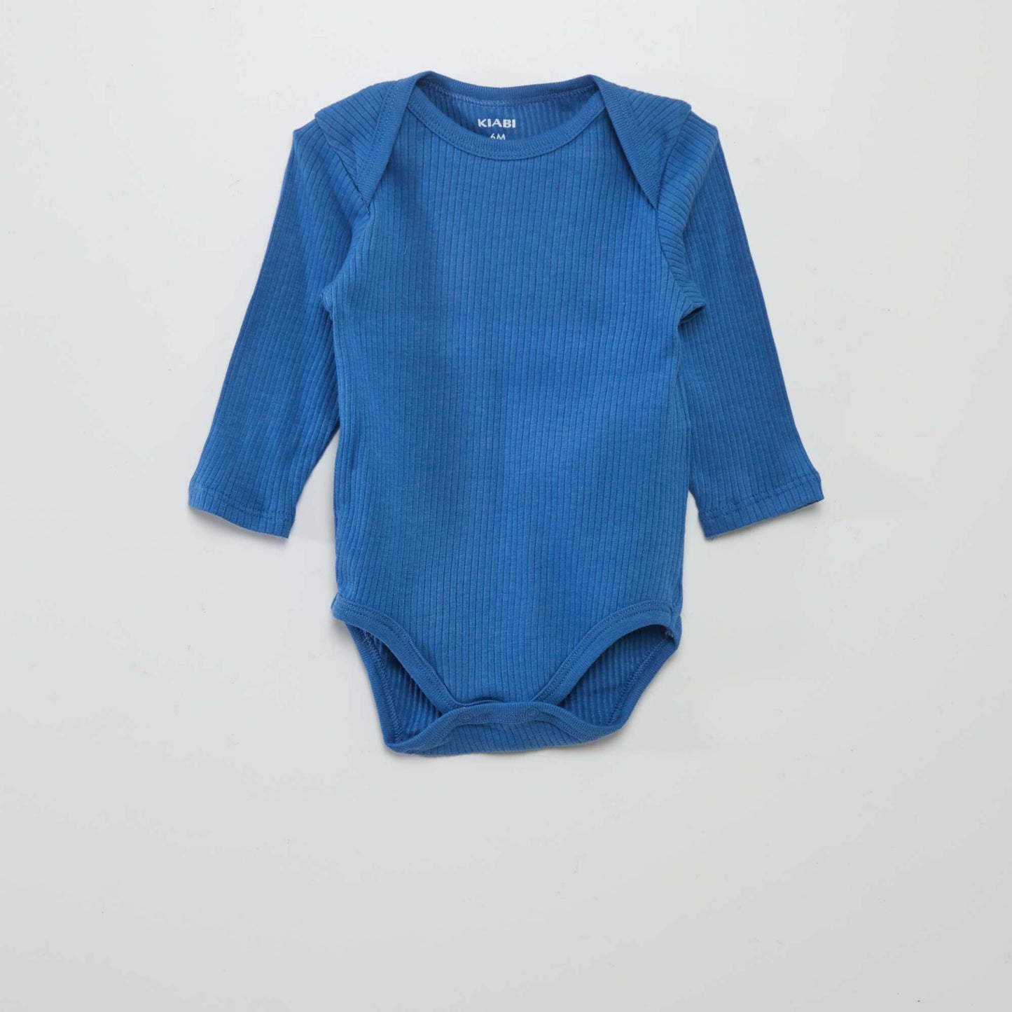 Body de manga larga con cuello americano - Pack de 3 AZUL