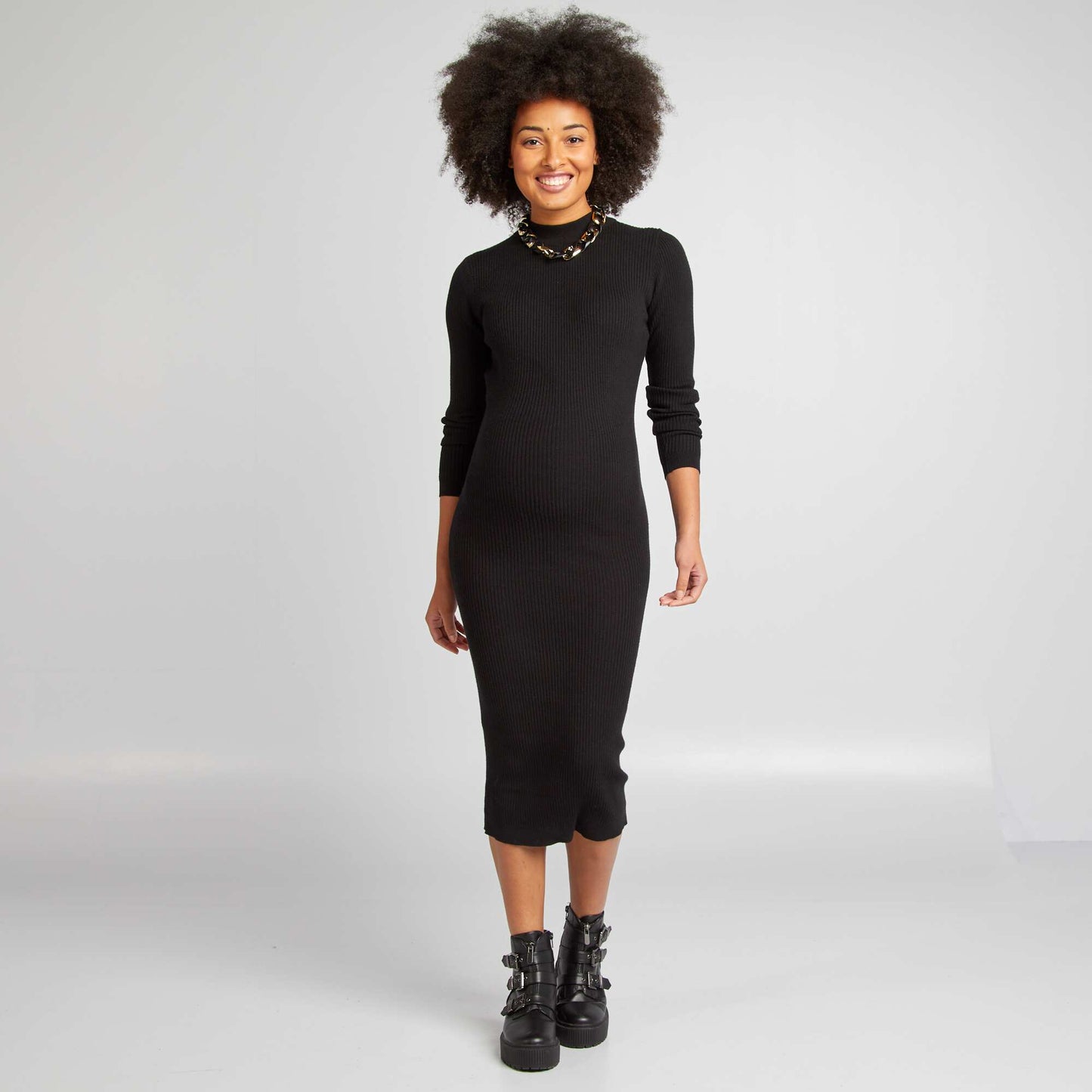Vestido largo maternidad negro