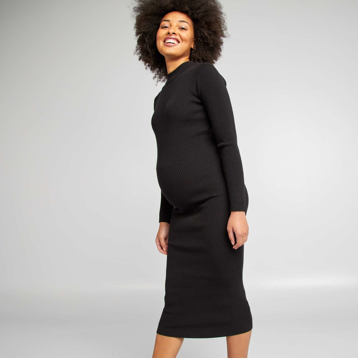 Vestido largo maternidad negro
