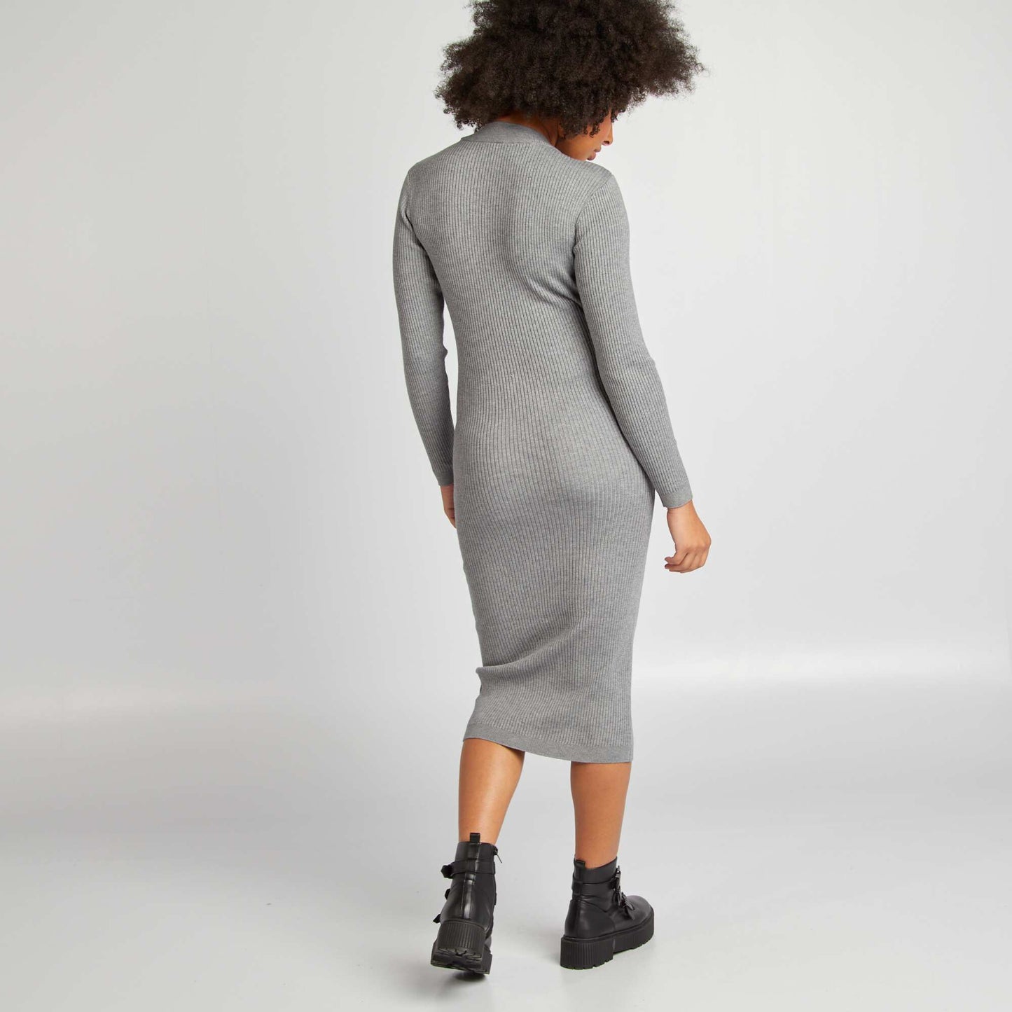 Vestido largo maternidad GRIS