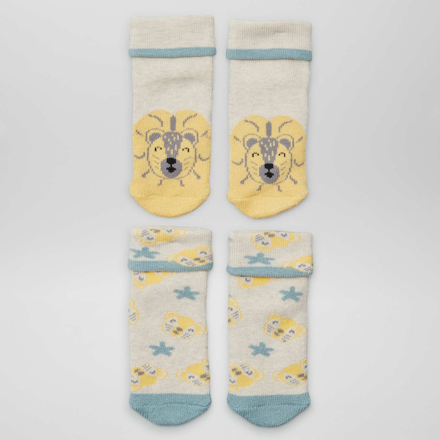 Pack de 2 pares de medias BEIGE