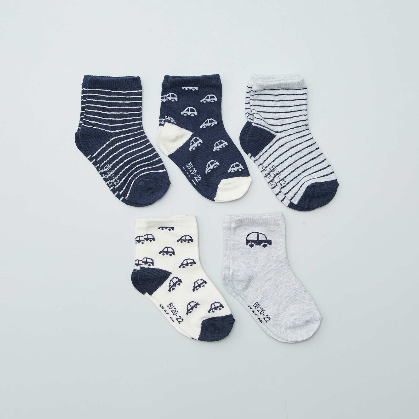 Pack de 5 pares de medias de punto elástico GRIS