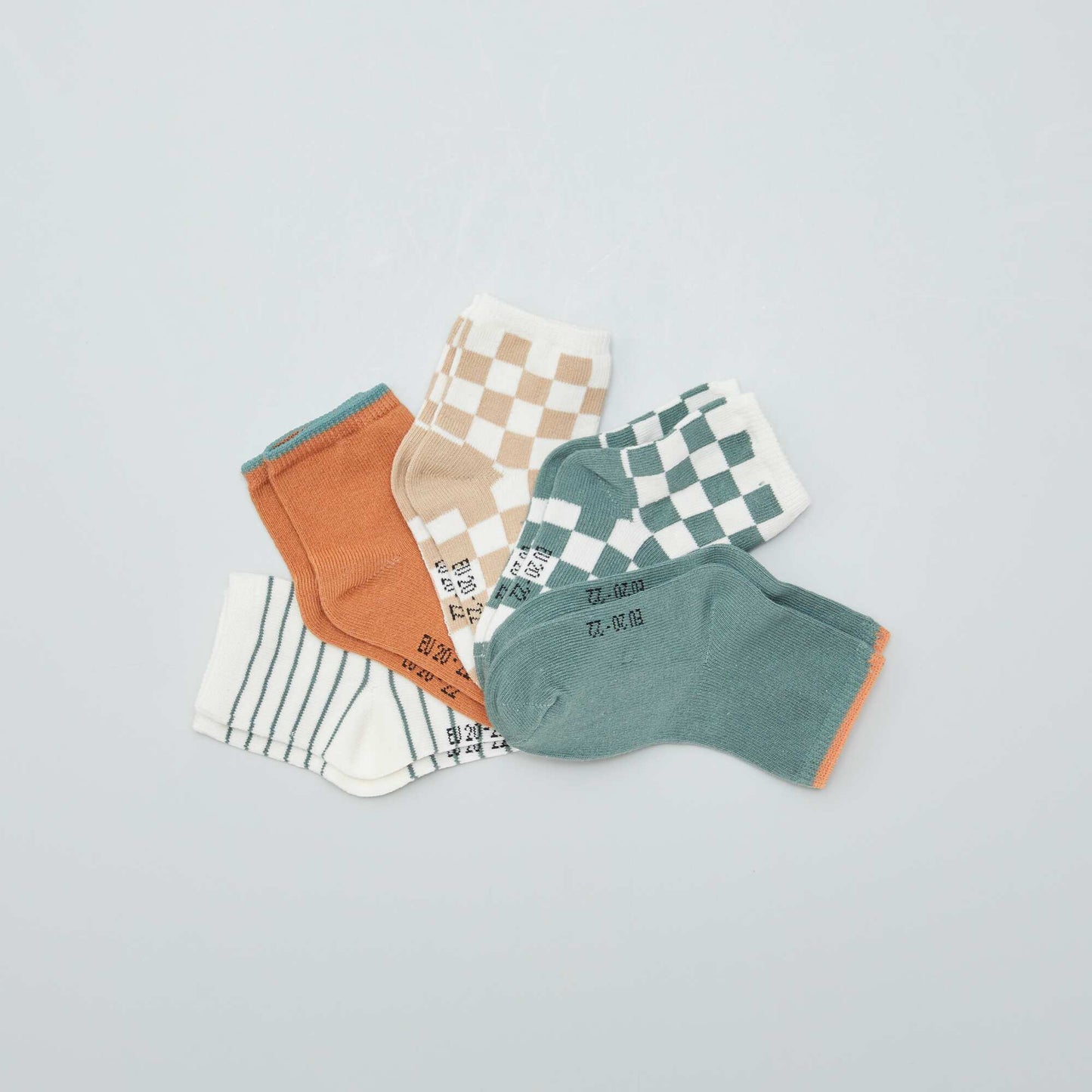 Pack de 5 pares de medias de punto elástico VERDE
