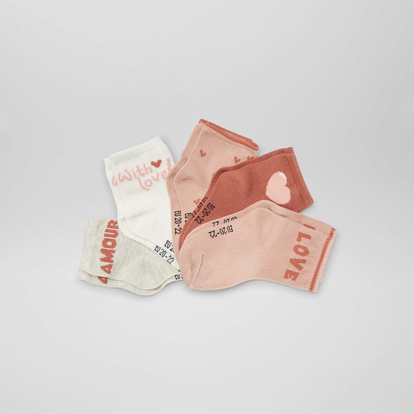 Pack de 5 pares de medias de punto elástico NARANJA
