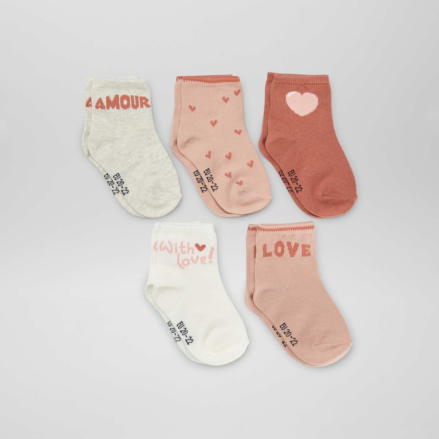 Pack de 5 pares de medias de punto elástico NARANJA