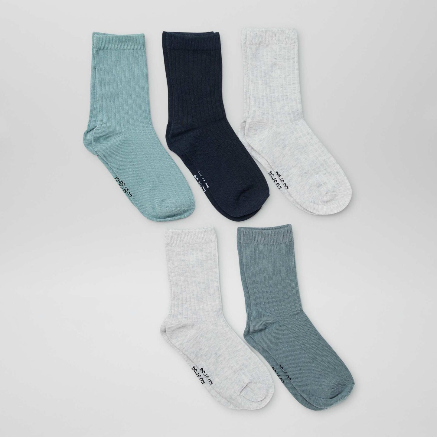 Pack de 5 medias lisos AZUL