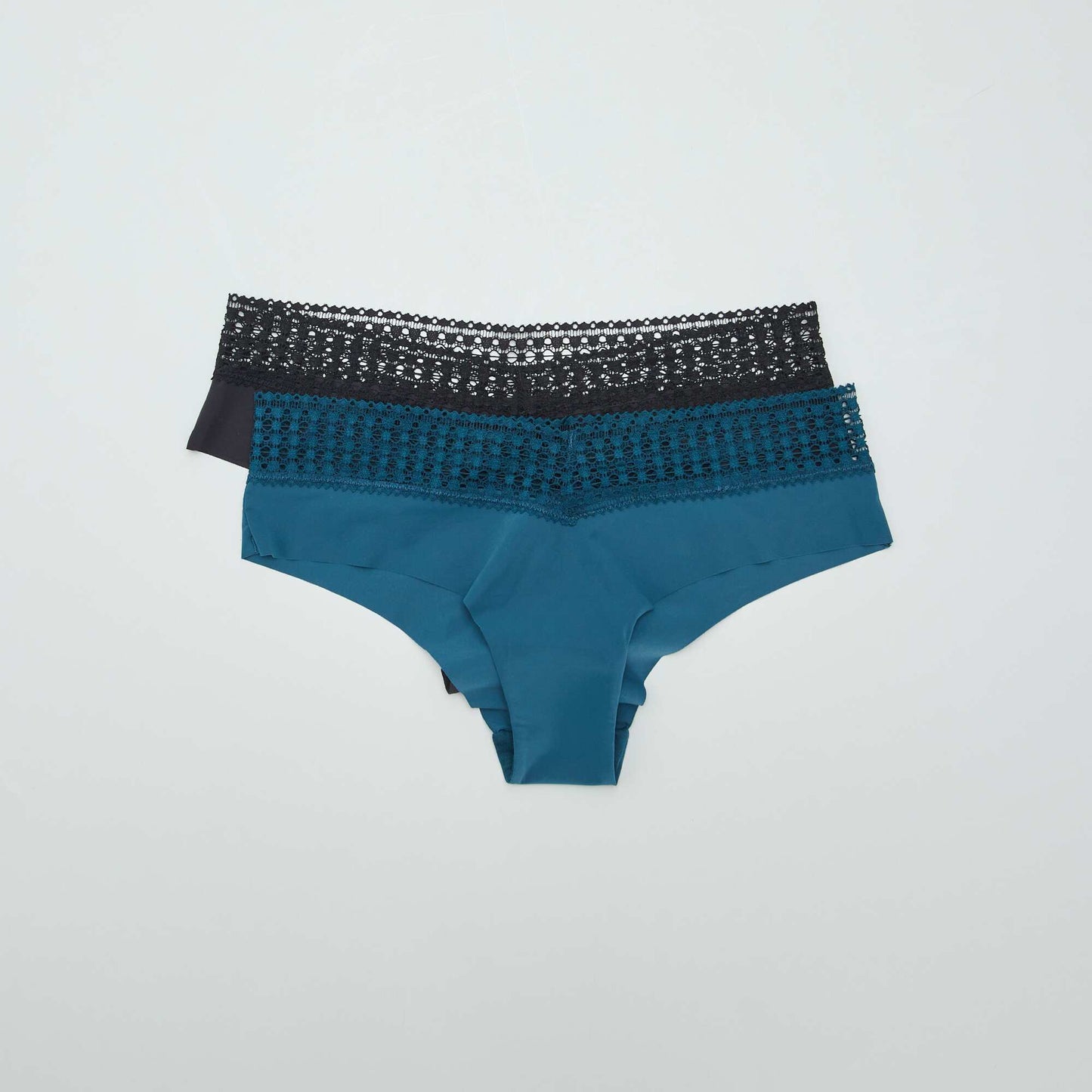 Pack de 2 culotes con encaje AZUL
