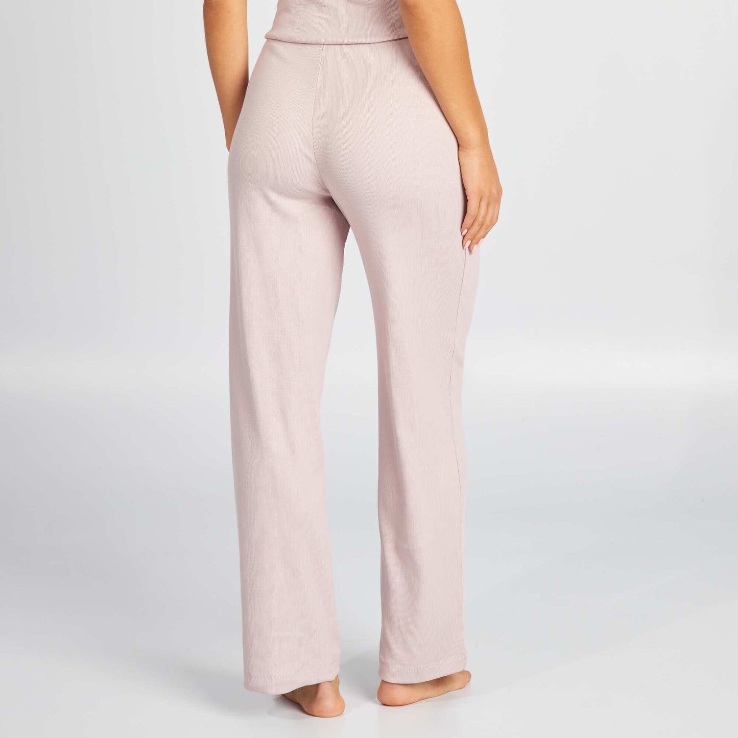 Pantalón de pijama ancho canalé PURPURA