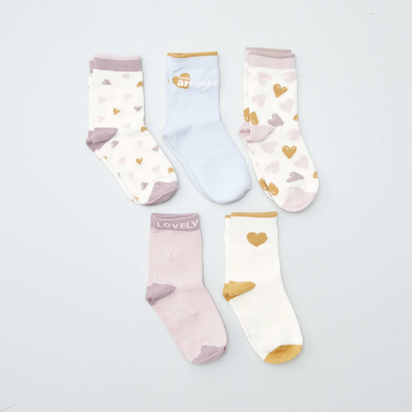 Pack de 5 pares de medias de colores BLANCO