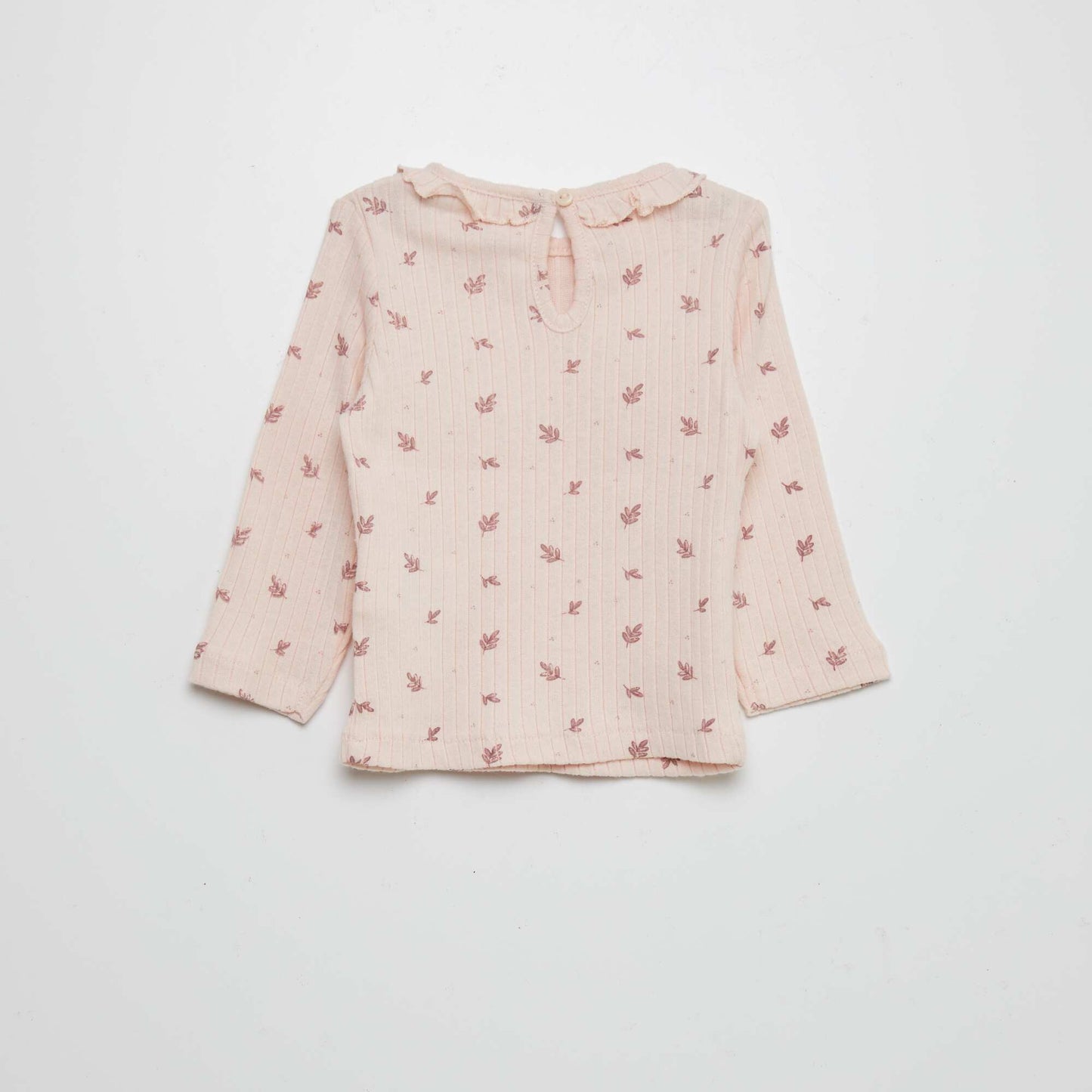 Camiseta de canalé estampada ROSA