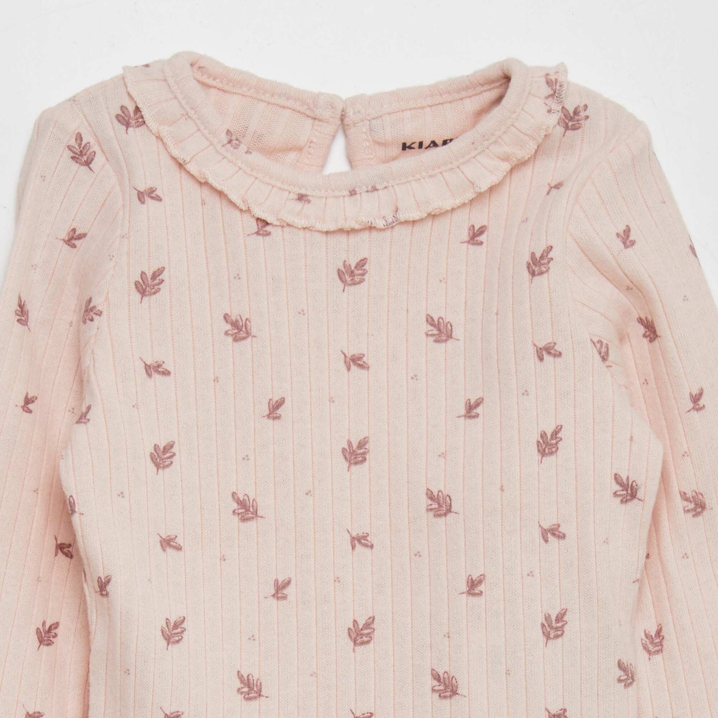 Camiseta de canalé estampada ROSA
