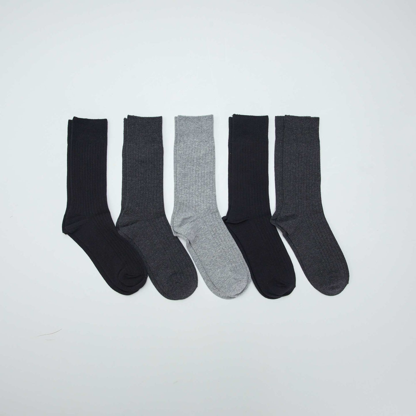 Pack de 5 medias de canalé NEGRO