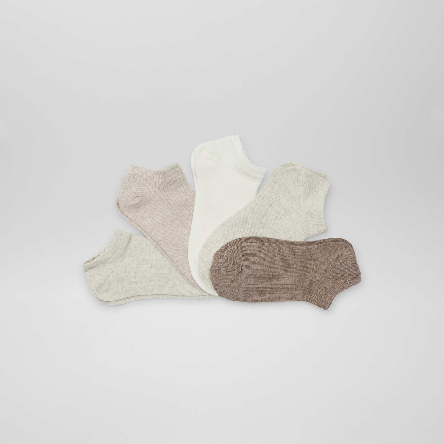 Pack de 5 pares medias invisibles BEIGE