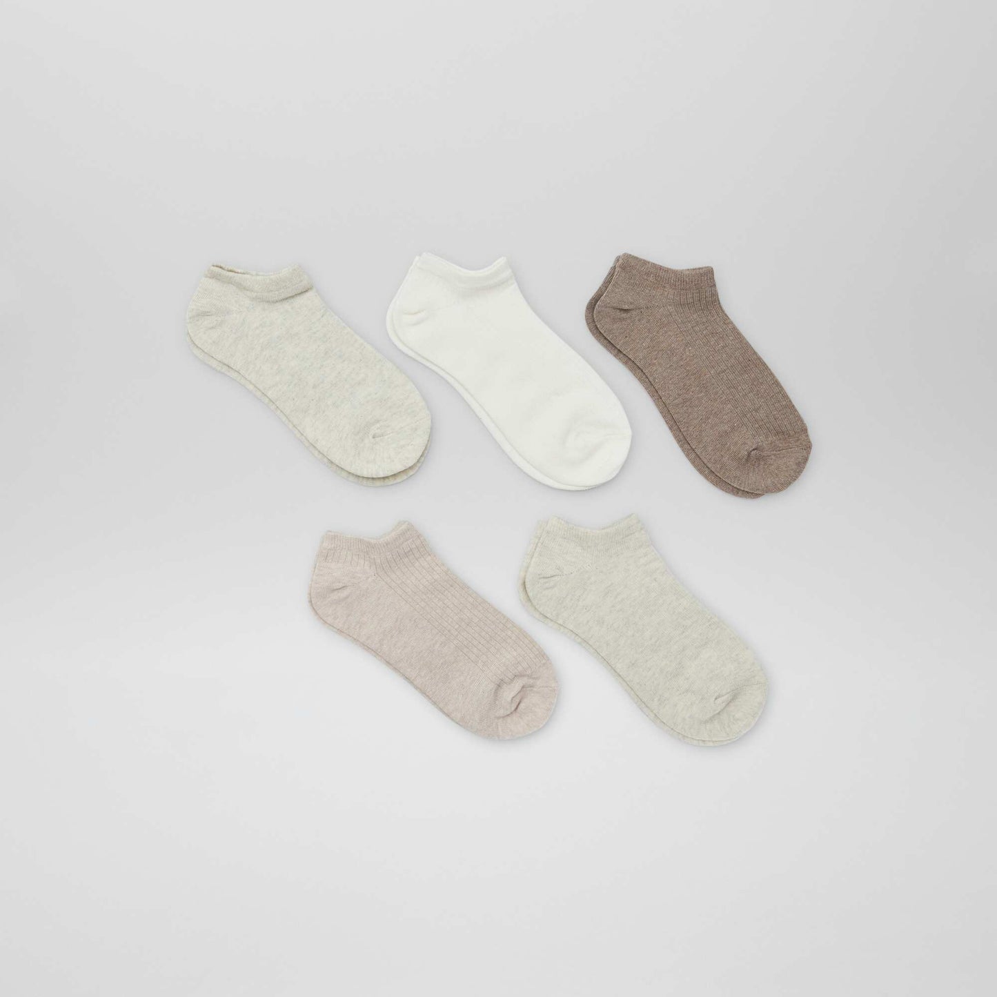 Pack de 5 pares medias invisibles BEIGE