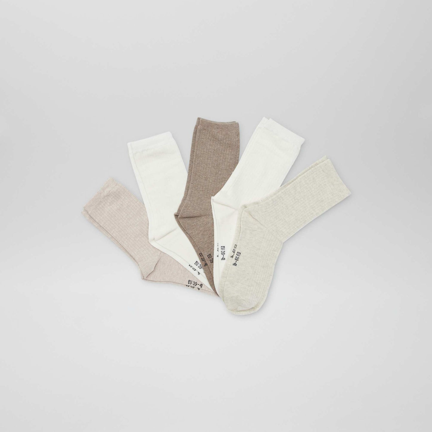Pack de 5 pares de medias BEIGE