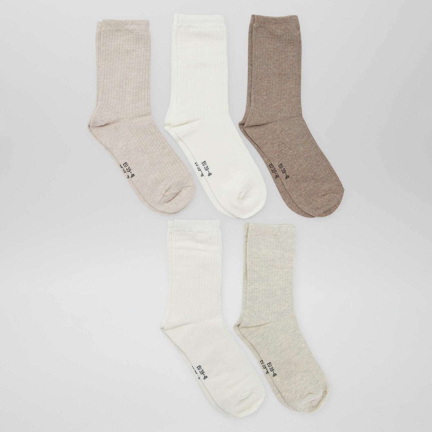 Pack de 5 pares de medias BEIGE