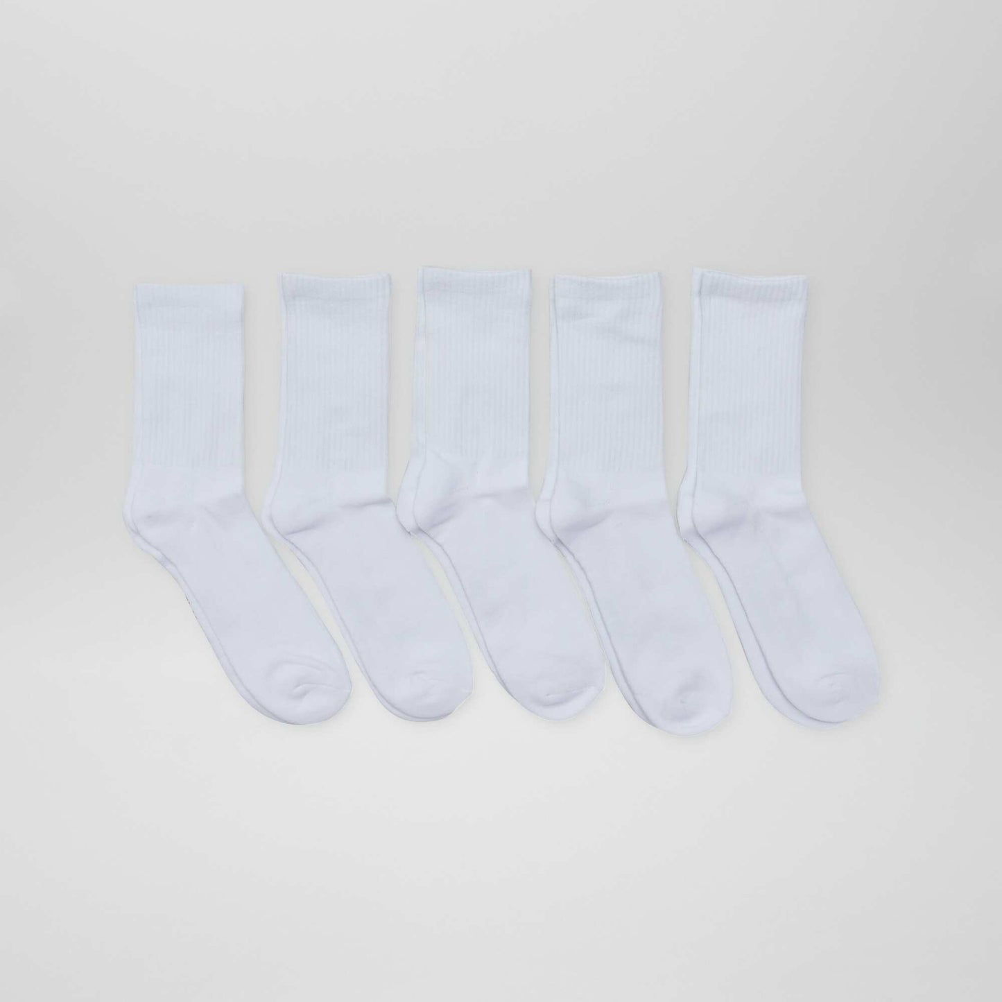 Medias largos de punto - Pack de 5 BLANCO