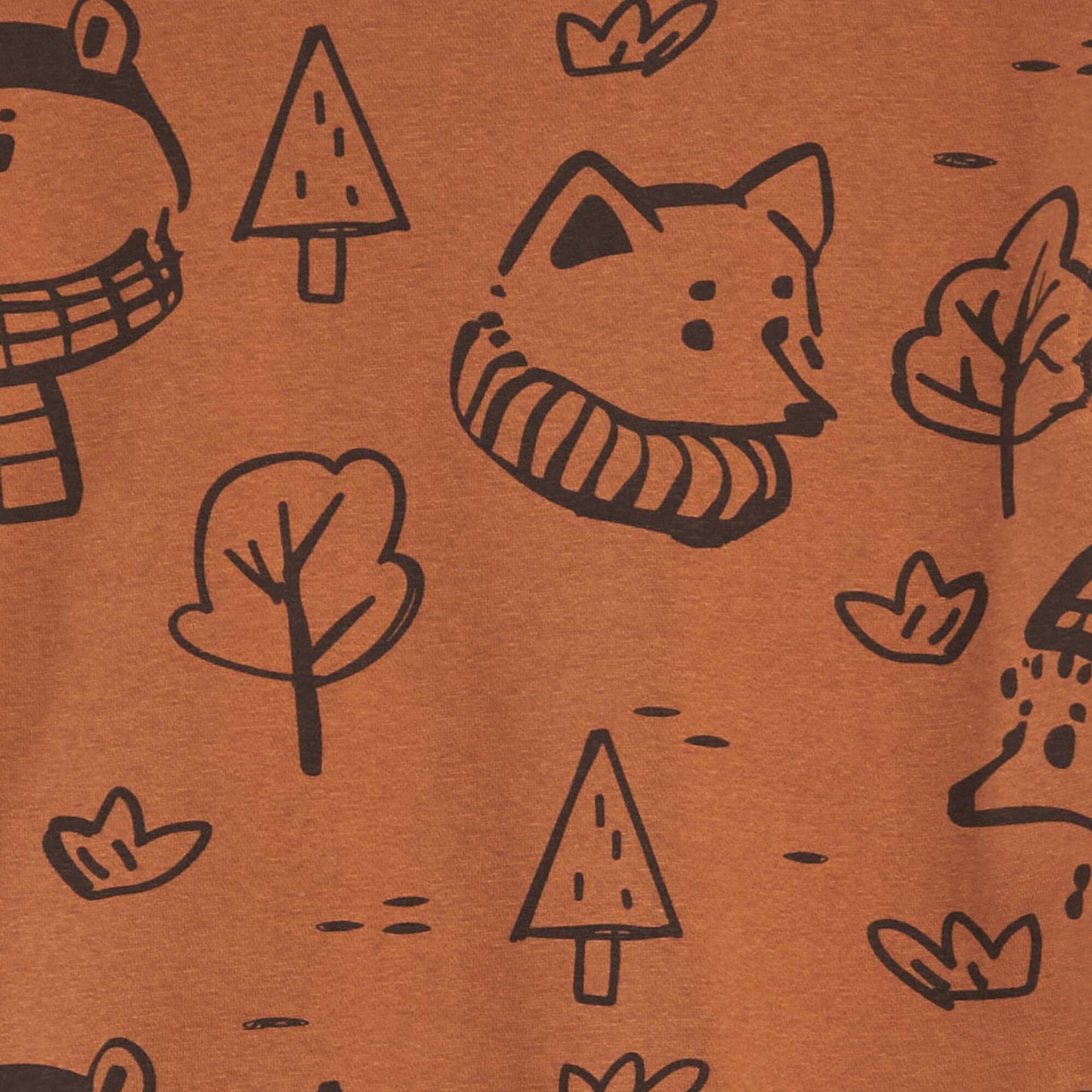 Buzo de chándal ancha estampada MARRON