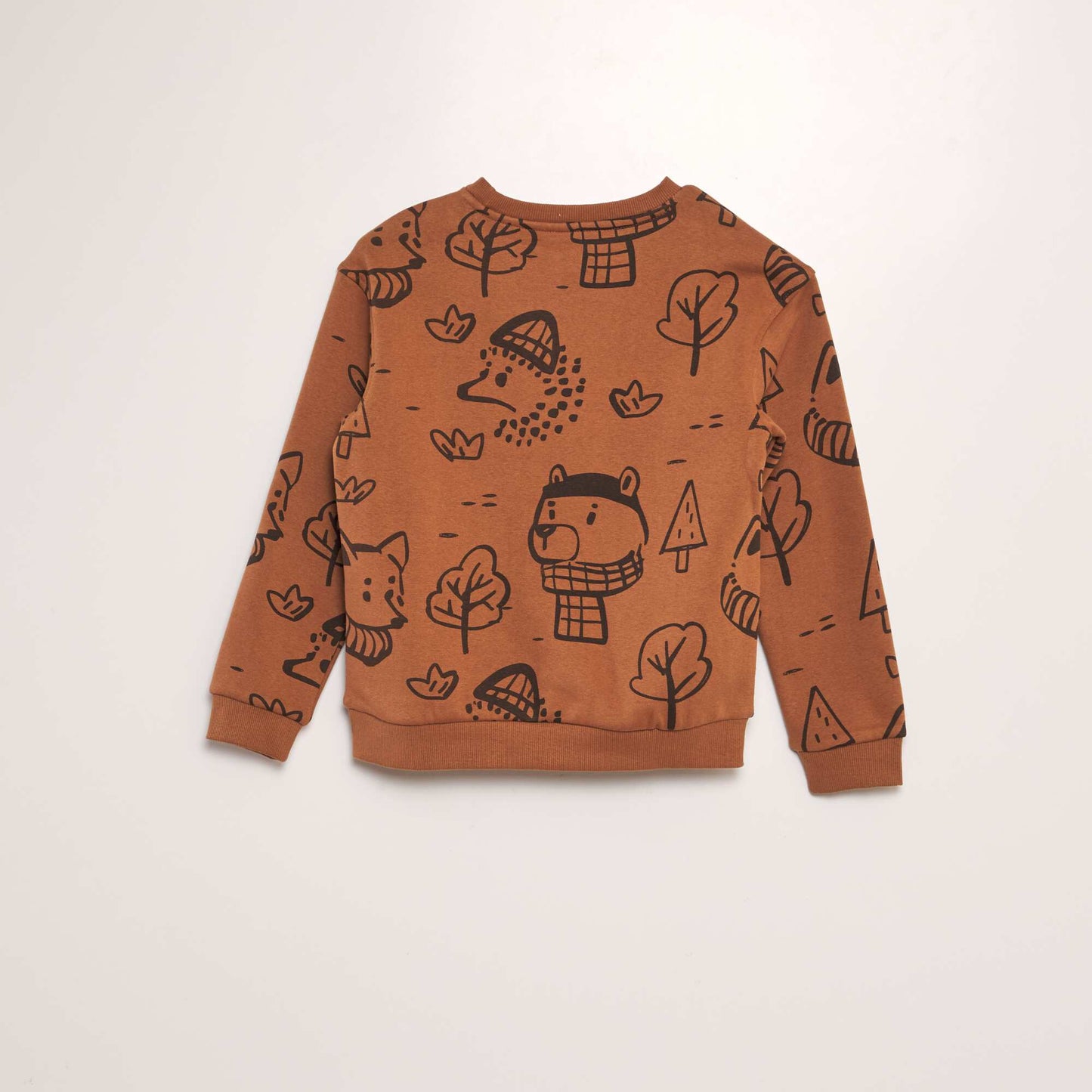 Buzo de chándal ancha estampada MARRON