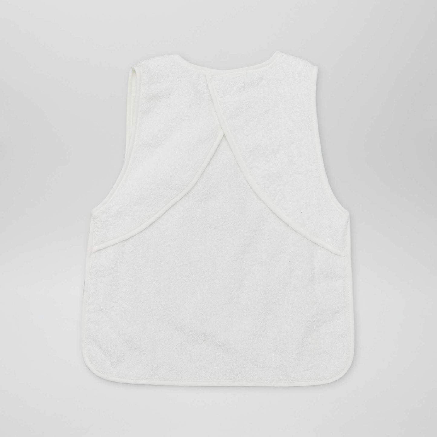 Babero de muselina y tejido de rizo BLANCO