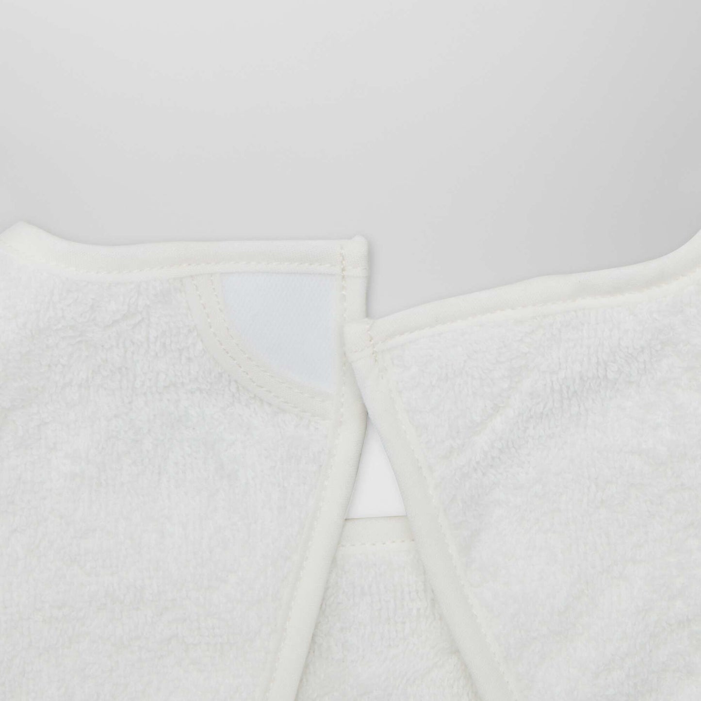 Babero de muselina y tejido de rizo BLANCO