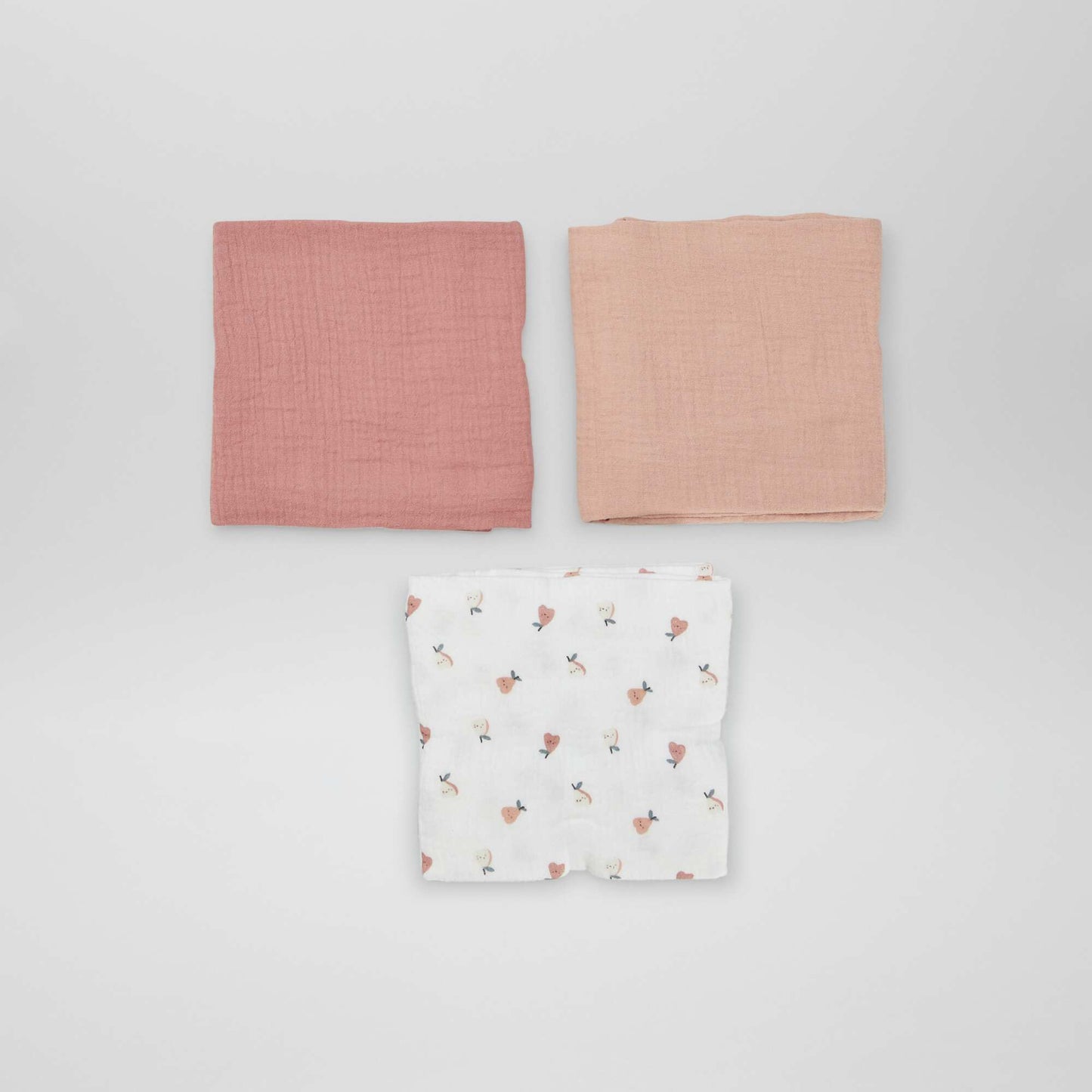 Pack de 3 muselinas para bebé BLANCO