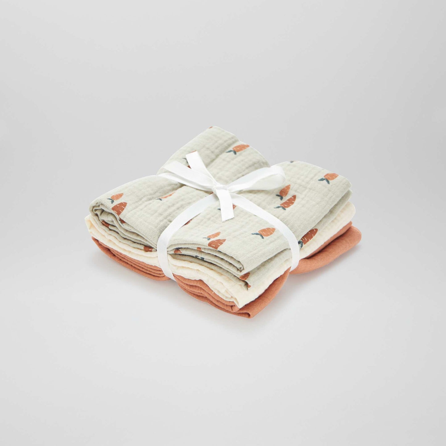 Pack de 3 muselinas para bebé KAKI