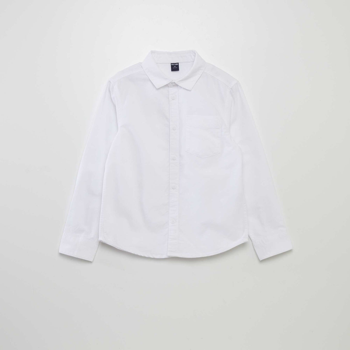 Camisa de manga larga oxford blanco