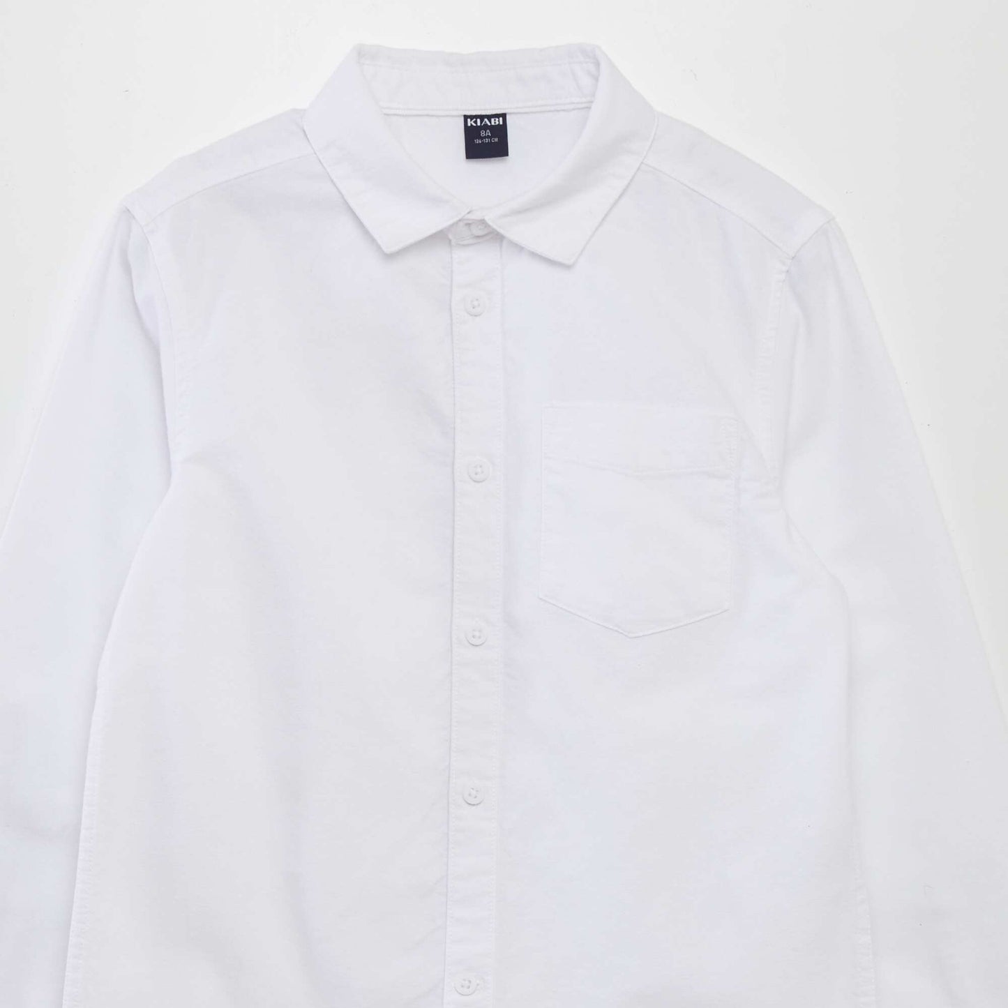 Camisa de manga larga oxford blanco