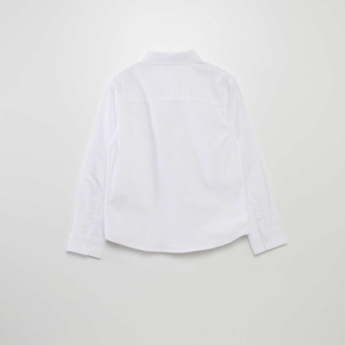 Camisa de manga larga oxford blanco