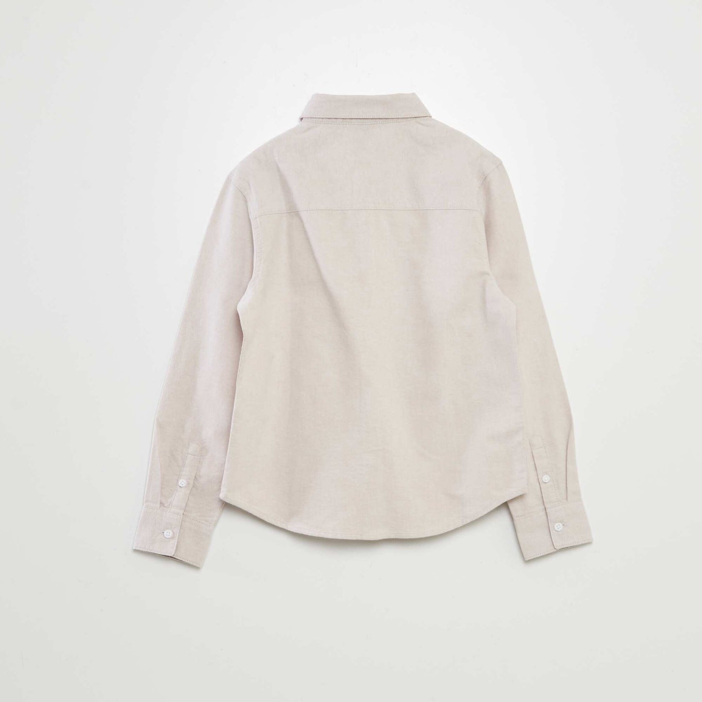 Camisa de manga larga oxford BEIGE